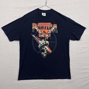 Vintage 2004 Pantera Cowboys From Hell CFH Snake Dagger Tee Shirt‎ Black Graphic